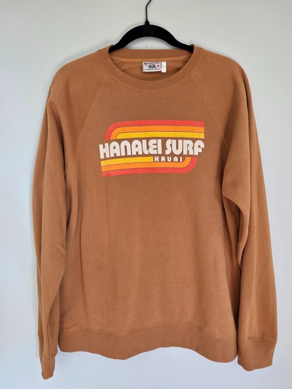 Hanalei Surf Co Kauai Hawaii Retro Graphic Sweatshirt | Size L